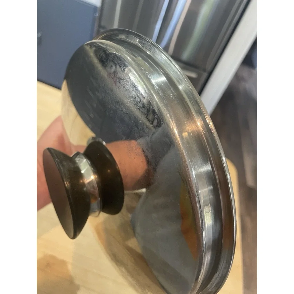 Black Knob Stainless Steel Replacement Saucepan Lid 7 1/2